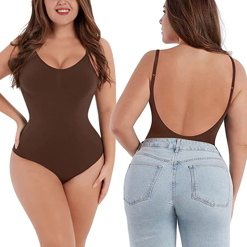 Shapewear Bodysuit Firm - Seamless Backless Sculpting Bodysuit Tummy Control